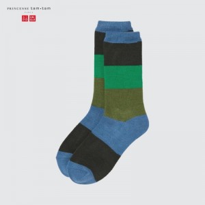 Women Uniqlo HEATTECH Socks Blue | 8359926