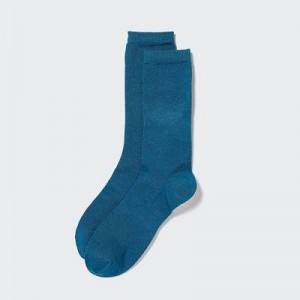 Women Uniqlo HEATTECH Socks Blue | 9823832