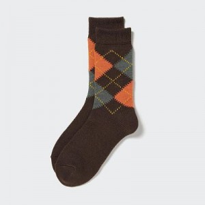 Women Uniqlo HEATTECH Socks Brown | 1194314