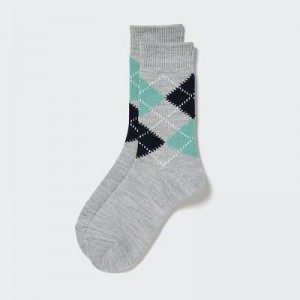 Women Uniqlo HEATTECH Socks Grey | 3414560
