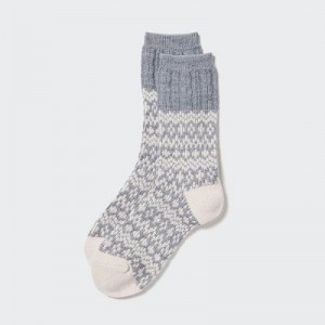 Women Uniqlo HEATTECH Socks Grey | 9718798