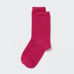 Women Uniqlo HEATTECH Socks Pink | 7733618