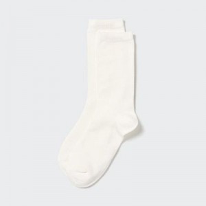 Women Uniqlo HEATTECH Socks White | 334871