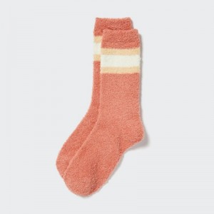 Women Uniqlo HEATTECH Soft Fluffy Socks Orange | 4840094
