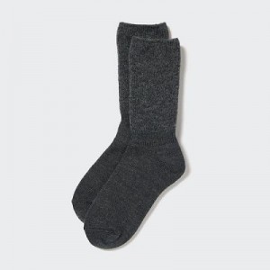 Women Uniqlo HEATTECH Souffle Yarn Socks Black | 8456103