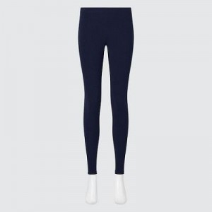 Women Uniqlo HEATTECH Ultra Warm Leggings Navy | 9885536