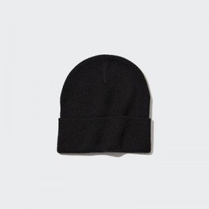 Women Uniqlo HEATTECH Watch Caps Black | 7153870