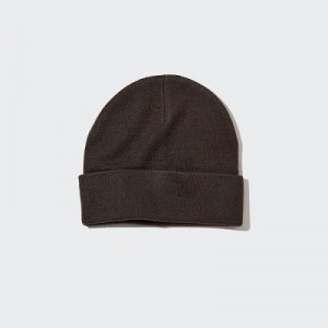 Women Uniqlo HEATTECH Watch Caps Brown | 9776006