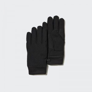 Women Uniqlo Heattech Lined Function Gloves Black | 4129955