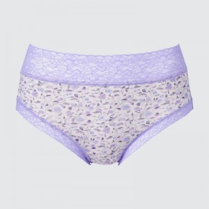 Women Uniqlo High-Rise Briefs Purple | 9432710