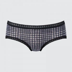 Women Uniqlo Hip Huggers Briefs Black | 7559061