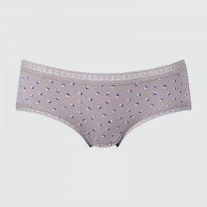 Women Uniqlo Hip Huggers Briefs Grey | 7669671