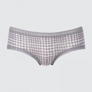 Women Uniqlo Hip Huggers Briefs Grey | 9601067