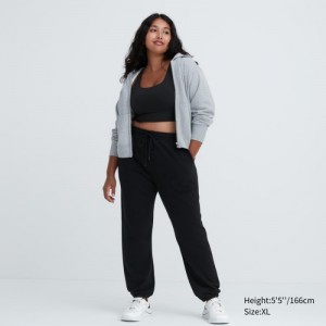 Women Uniqlo Jogger Pants Black | 7546588