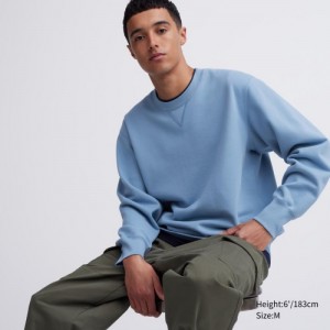 Women Uniqlo Long Sweatshirts Blue | 3605531
