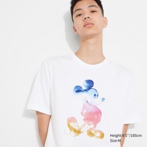 Women Uniqlo MAGIC FOR ALL FOREVER UT Short-Sleeve T Shirts White | 6669324