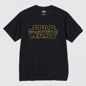 Women Uniqlo MAGIC FOR ALL FOREVER UT Short-Sleeve T Shirts Black | 5885787