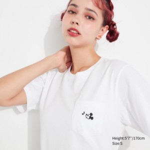 Women Uniqlo MAGIC FOR ALL FOREVER UT Short-Sleeve T Shirts White | 7528792