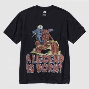 Women Uniqlo MAGIC FOR ALL FOREVER UT Short-Sleeve T Shirts Black | 4447501