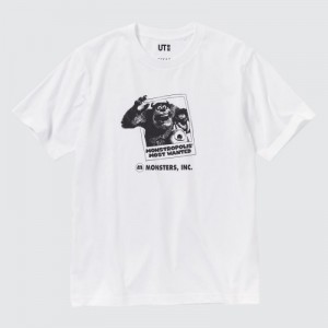 Women Uniqlo MAGIC FOR ALL FOREVER UT Short-Sleeve T Shirts White | 3297593