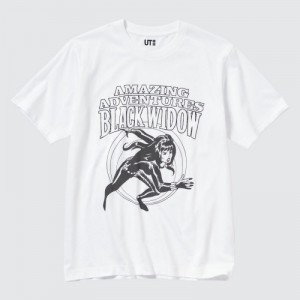 Women Uniqlo MAGIC FOR ALL FOREVER UT Short-Sleeve T Shirts White | 3304359