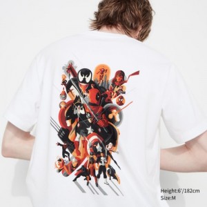 Women Uniqlo Marvel Art Collection by Mondo UT Short-Sleeve T Shirts White | 1121177
