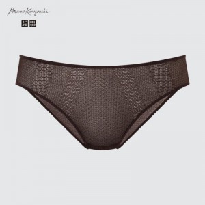 Women Uniqlo Mesh Regular Shorts Brown | 9526508