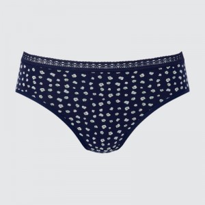 Women Uniqlo Mid-Rise Briefs Navy | 1970155
