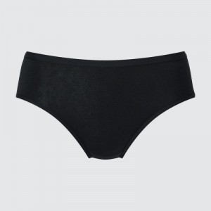 Women Uniqlo Mid Rise Basic Briefs Black | 7439596