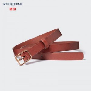 Women Uniqlo Narrow Belts Brown | 3515546
