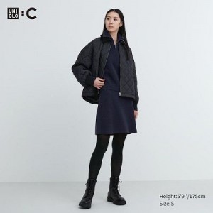 Women Uniqlo Premium Lambswool Mini Skirts Navy | 8901531