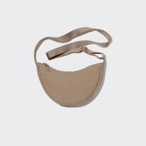 Women Uniqlo Round Mini Crossbody Bags Beige | 4496668