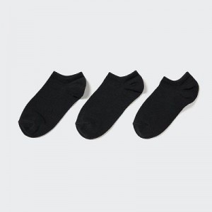 Women Uniqlo Short (3 Pairs) Socks Black | 192681