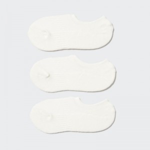 Women Uniqlo Sport Footsies (3 Pairs) Socks White | 3927444