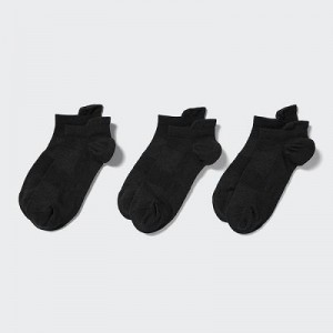 Women Uniqlo Sport Short (3 Pairs) Socks Black | 395847