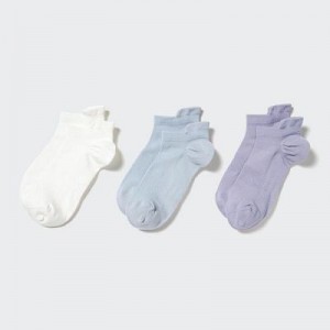Women Uniqlo Sport Short (3 Pairs) Socks White | 5103200