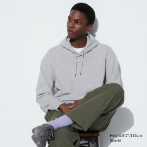 Women Uniqlo Sweat Pullover Hoodie Grey | 2137047