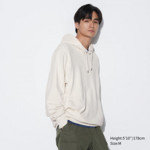 Women Uniqlo Sweat Pullover Hoodie White | 3769424