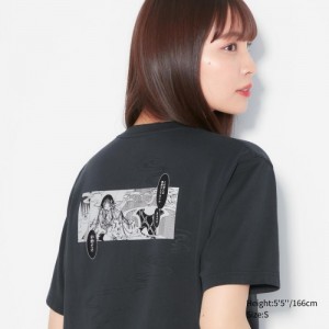 Women Uniqlo The World of CLAMP UT Short Sleeve T Shirts Grey | 2502818