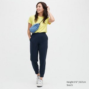 Women Uniqlo Ultra Stretch AIRism Joggers Navy | 5322252