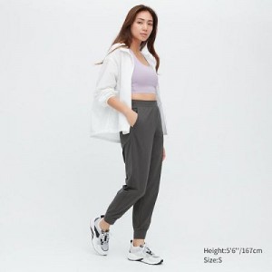 Women Uniqlo Ultra Stretch AIRism Joggers Grey | 836152