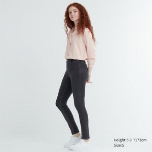 Women Uniqlo Ultra Stretch Denim Pants Grey | 6676924