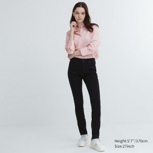 Women Uniqlo Ultra Stretch Jeans Black | 3151116