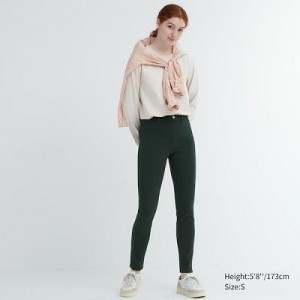 Women Uniqlo Ultra Stretch Pants Green | 1582629