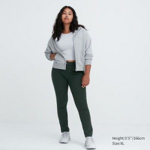 Women Uniqlo Ultra Stretch Pants Green | 4078982