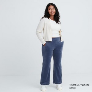 Women Uniqlo Ultra Stretch Smooth Lounge Pants Blue | 3119798