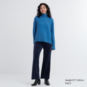 Women Uniqlo Ultra Stretch Smooth Lounge Pants Navy | 1050334