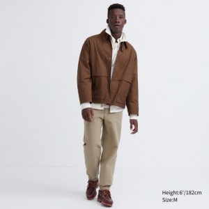 Women Uniqlo Washed Jersey Joggers Beige | 8211526