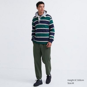 Women Uniqlo Washed Jersey Joggers Green | 6449431