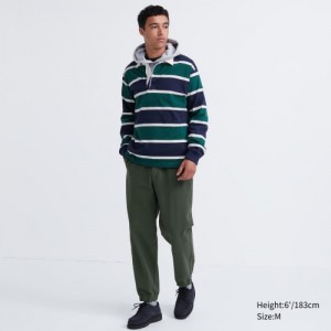 Women Uniqlo Washed Jersey Joggers Green | 119726